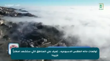 توقعات حالة الطقس الأسبوعية.. تعرف على المناطق التي ستشهد أمطاراً غزيرة!